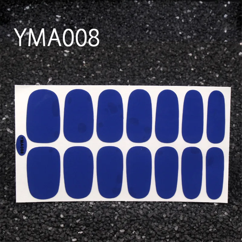 YMA008 Lamemoria 1 лист блестящие наклейки чистый Цвета аппарат для крепления на гвоздях и искусство переводные наклейки на ногти наклейки с окружающей средой маникюрные оптом - Цвет: YMA008