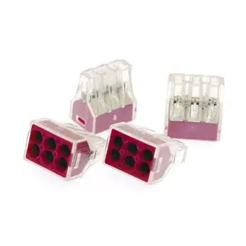 

100pcs PCT-106 Six-Hole Terminal Lug Wiring Cable Connector 6 Pin Conductor Terminal Block