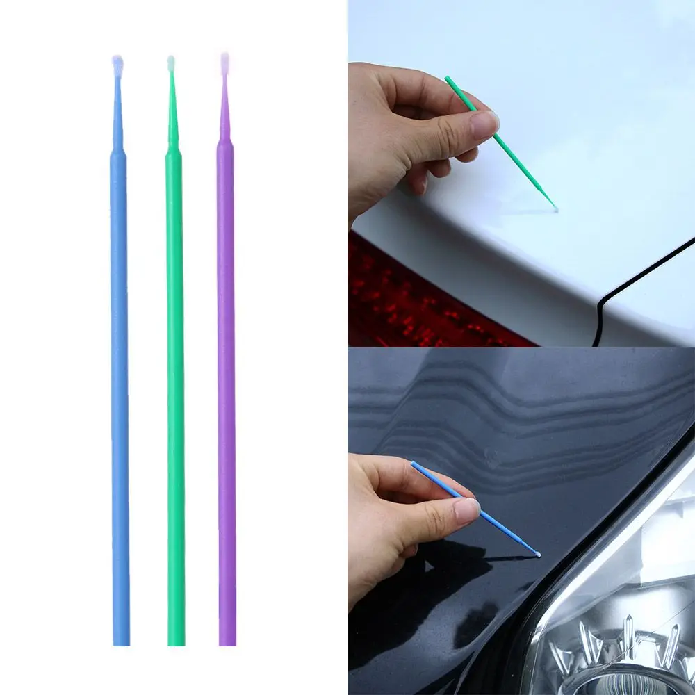 100pcs Colorful Maintenance Tools Automobile Washer Disposable Dentistry Pen Car Applicator Stick Paint Brushes Paint Touch-up