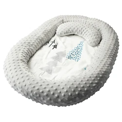 Lit nid de nouveau né avec coussin d'oreiller, berceau Portable de voyage, nid de bébé, couffin de salon 
