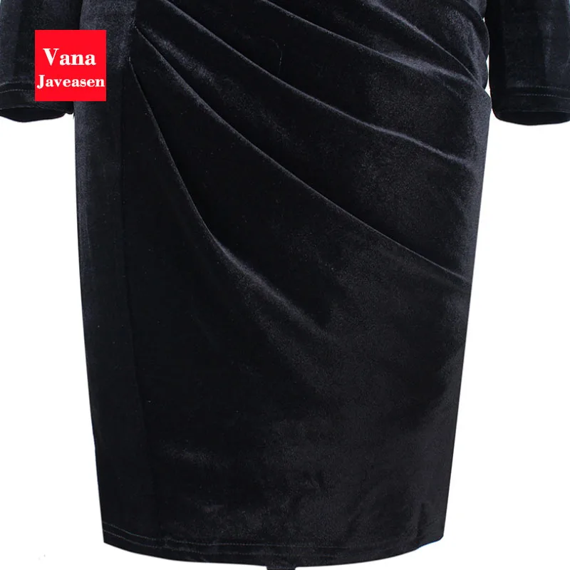 Vana Javeasen Элегантное летнее женское платье-карандаш с круглым вырезом, драпированные длинные женские платья, однотонное вечернее платье с высокой талией