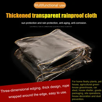 

Accessories Garden Plant Foldable Rain Protection Greenhouse Outdoor Tarp 0.4mm Balcony Waterproof Transparent PVC Anti-UV