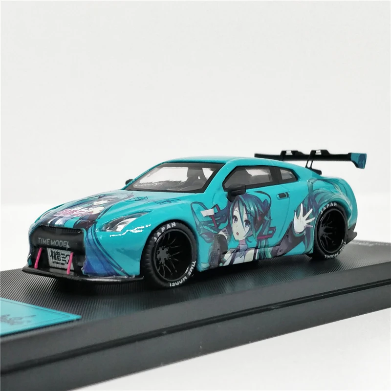 1: 64 модель Nissan GTR R35 Хацунэ Мику краска автомобиля Itasya литая под давлением модель автомобиля - Цвет: High Spoiler