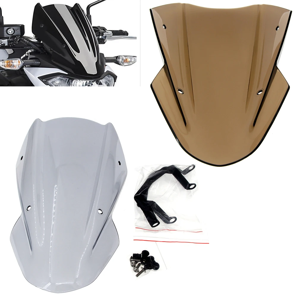 

Ветровое стекло для мотоцикла Kawasaki Z650 Z 650 2017 2018 2019, искусственный козырек, парабра с кронштейном и двойными пузырьками