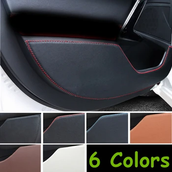 

Sinjayer Microfiber leather Car Door Anti-Kick Pad Door Protection Cover Stickers Side For Volkswagen VW Golf Sportsvan 16-2018