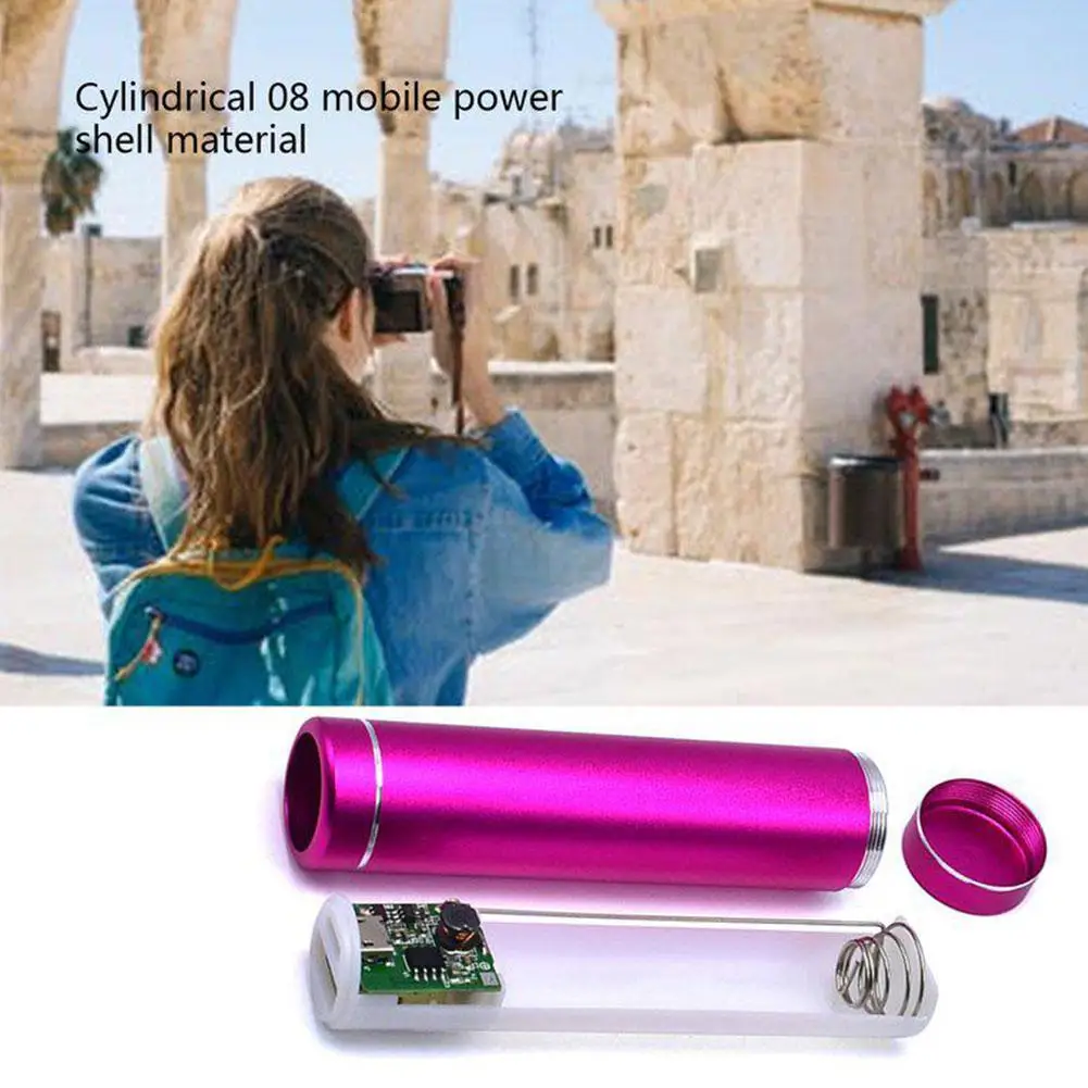 Funda cilíndrica de aleación de aluminio sin soldadura para teléfono móvil, con resorte individual/1 sección 18650 - Imagen 5