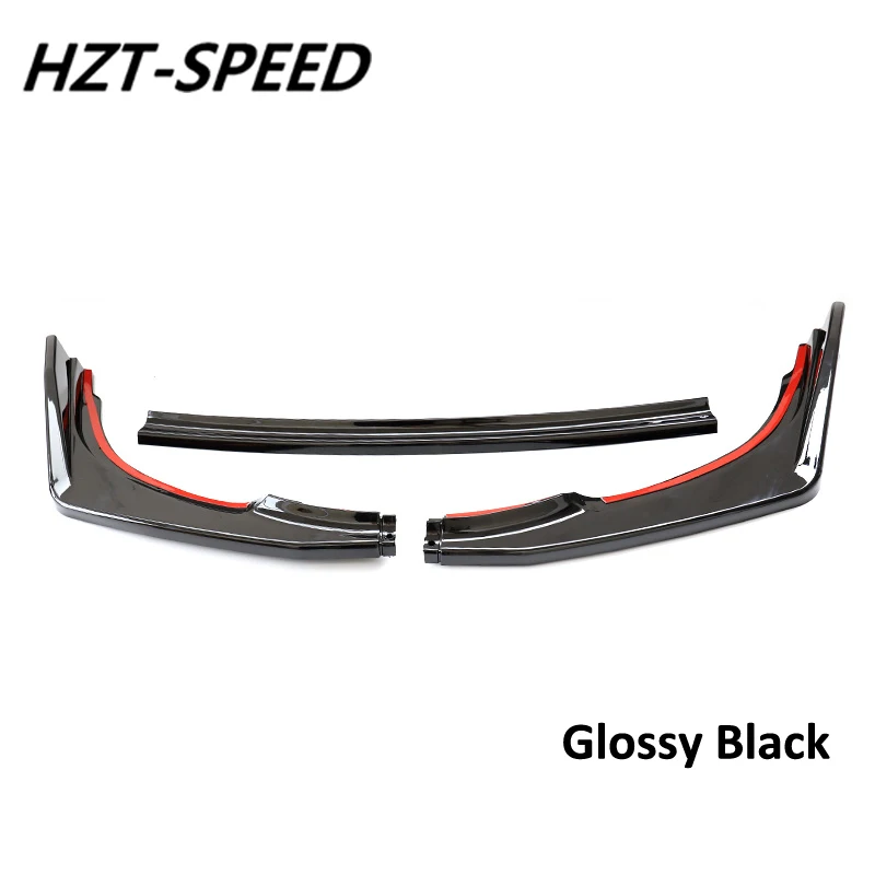 thumbnail image 1 of piezas ABS negro parachoques delantero de coche labio mentón alerón divisores difusor protector para Toyota Corolla 1.2T 2017-2018, 1 of 4