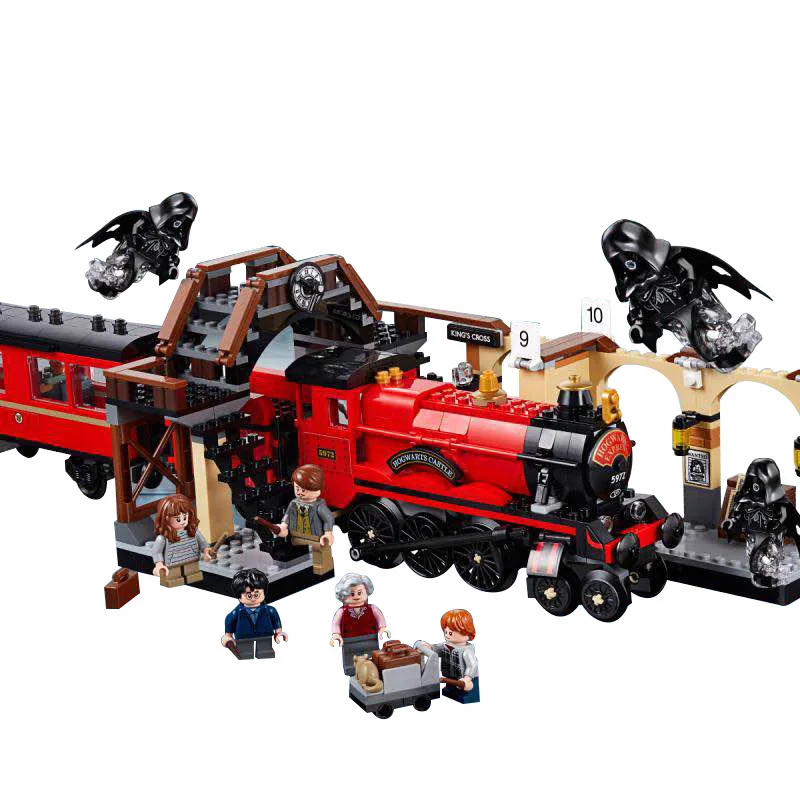 

16055 New Fit legoing Magic Academy Ron Hermione Express Set Train Building Blocks Bricks Kids boys Toys for Christmas Gift