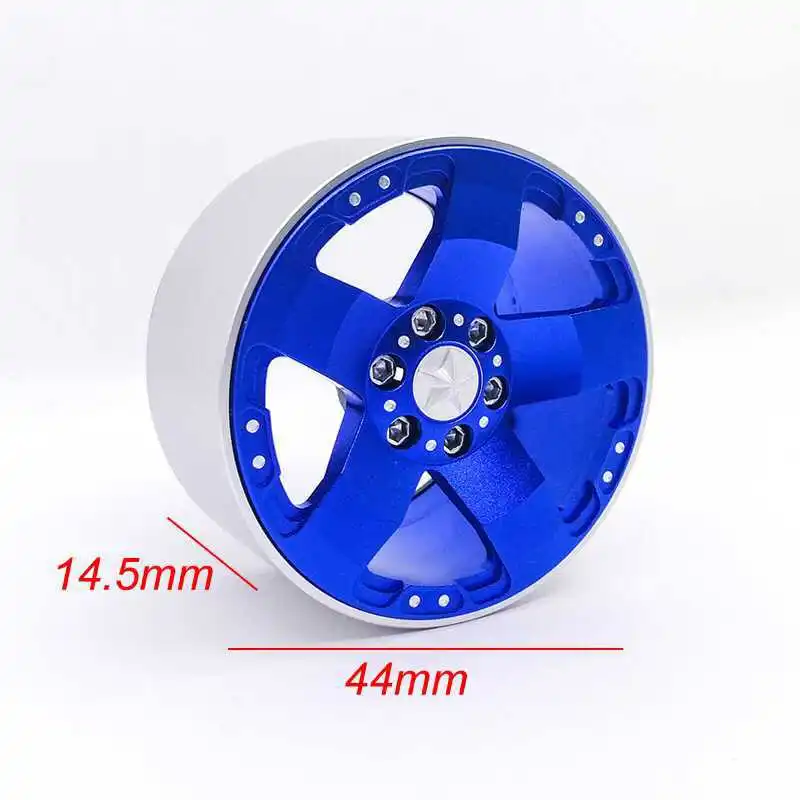 

1/10 Model Climbing Car 2.2-Inch Five-pointed Star Aluminum Alloy Wheel Hub Suitable for Trx-4 Scx10 D90