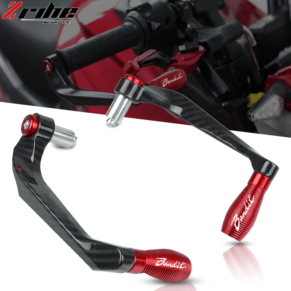 Motorcycle Clutch Brake Lever Guard Grip Protector 22mm Red CNC Handlebar Mount 