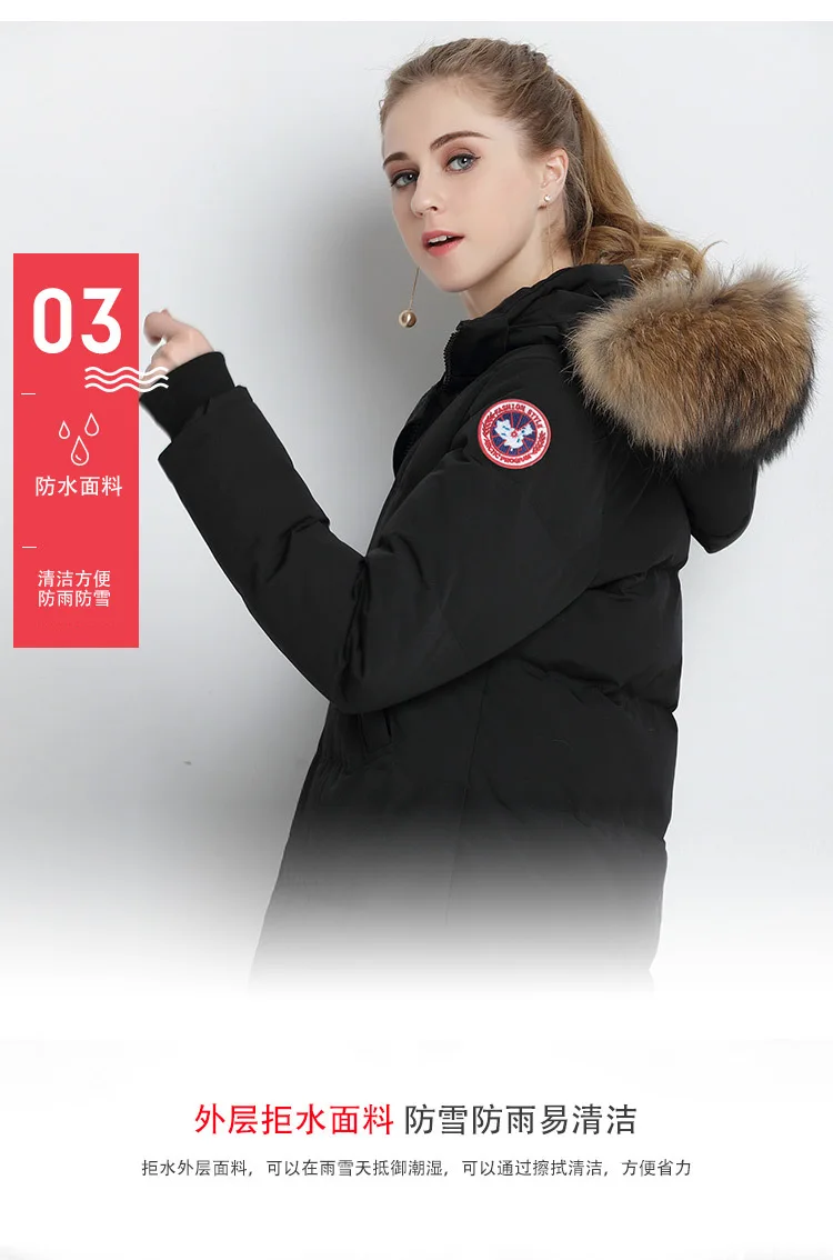 Winter New Style Europe And America Men And Women Celebrity Style down Jacket Outdoor Thick over-the-Knee Long White Goose