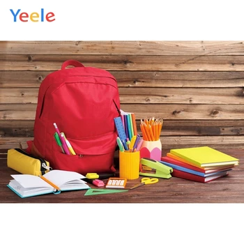 

Children Back To School Backdrop Vinyl Blackboard Books Bag Wood Board Baby Portrait Photography Background For Photo Studio