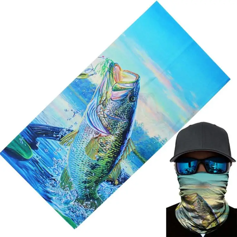 

1pc Fishing Bandana Face Shield Headwear Scarf Scales Face Buff Outdoor Camping Fishing Hiking Cycling Anti-UV Fishing Bandana