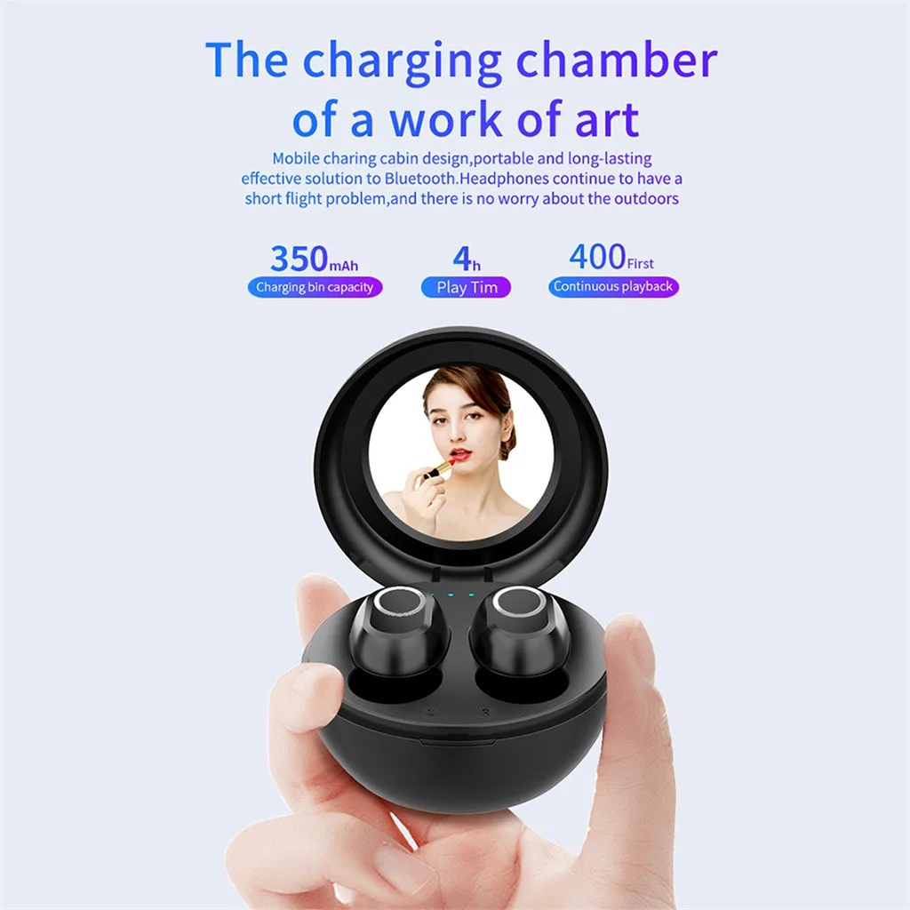 35# TWS Bluetooth наушники гарнитура 5,0 истинный беспроводной двойной в уши цифровой дисплей стерео наушники интеллектуальное шумоподавление