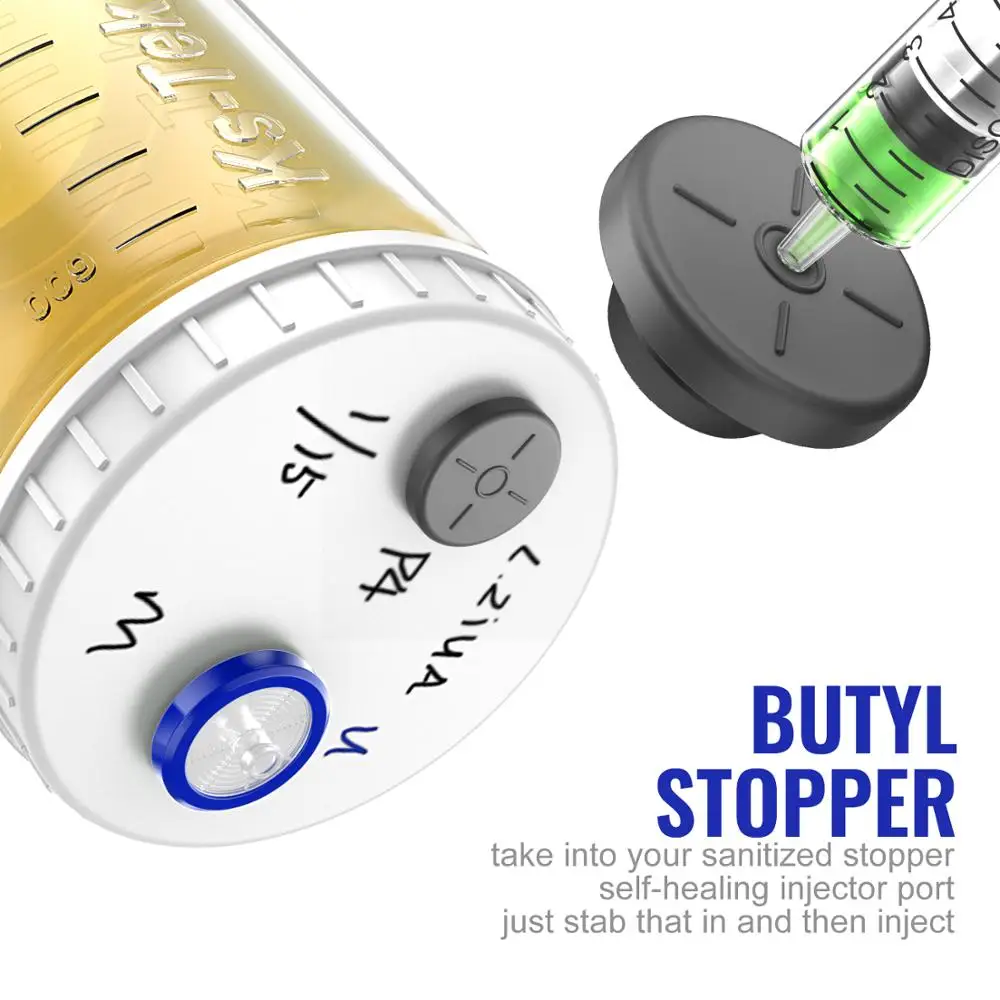 Butyl Stoppers Mushroom lab bottle stopper 20mm For Glass Vial and Liquid Culture Jars Can Be Sterilized by Steam and Repeated Used