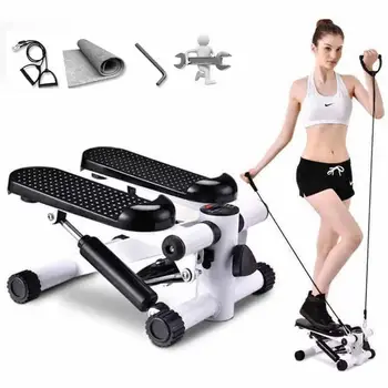 

2020 New Multi-functional Steppers Household Skinny Legs Foot Small Sports Fitness Equipment Slimming Machine With Elastic Rope