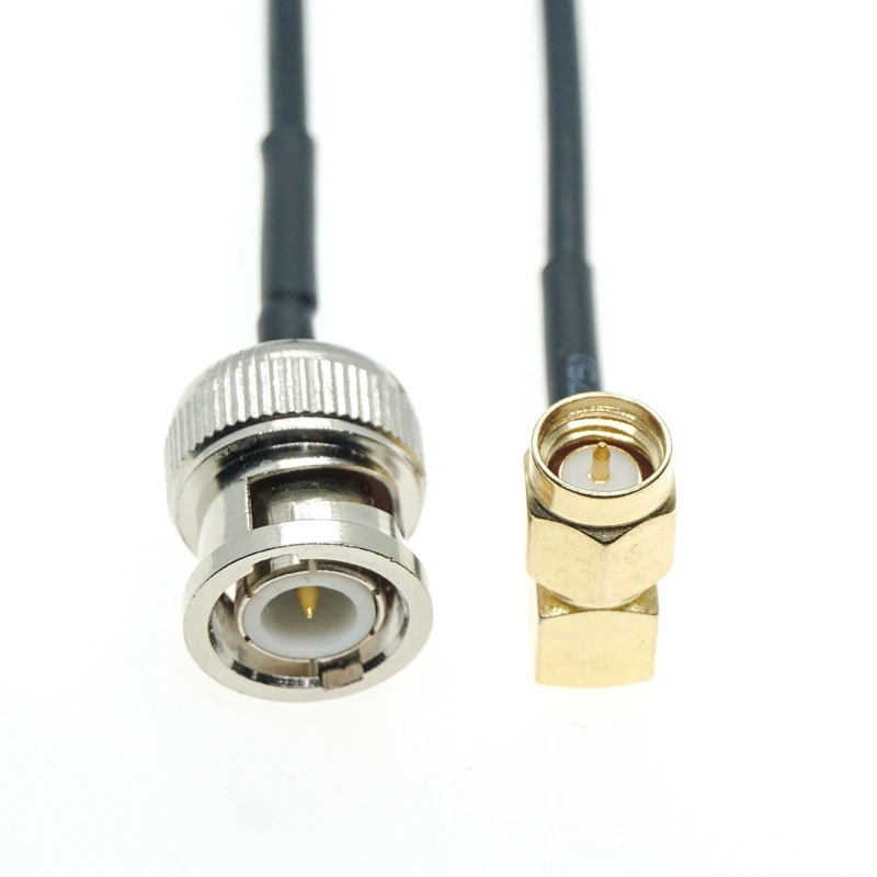 Коннектор BNC папа SMA с прямоугольным адаптером Rf Pigtail коаксиальный Соединительный
