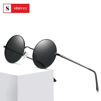 Simvey Classic Vintage Round Polarized Sunglasses Retro Hippies John Lennon Sunglasses for Women Men UV400 1