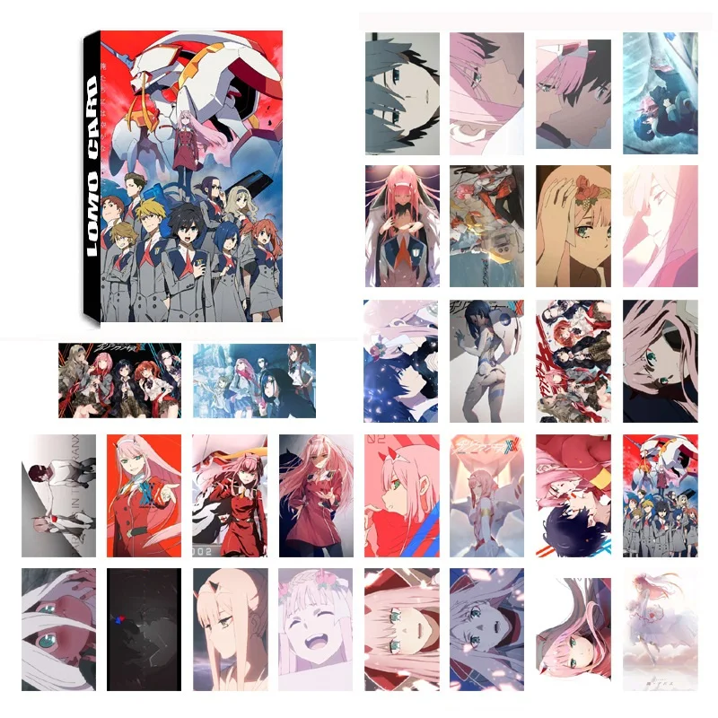 30 листов/комплект мини открытка в стиле аниме DARLING in the FRANXX DITF LOMO Kawaii Канцтовары