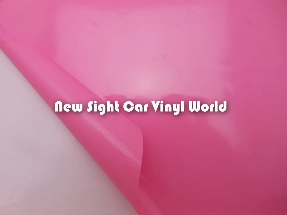 Высококачественная Глянцевая розовая пленка для кузова автомобиля, виниловая розовая Глянцевая Автомобильная виниловая пленка без пузырьков для автомобиля, Размер s: 1,52*30 м/рулон