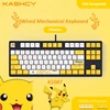 KASHCY K1087 Yellow Pika Wired Mechanical Gaming Keyboard Swappable Switch with 87 Keys PBT Dye Sublimation Keycaps Type-C Port ► Photo 2/6