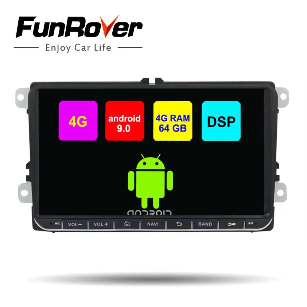 Funrover 8 Core 2 din Автомобильный мультимедийный dvd плеер для