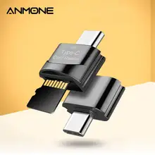 ANMONE-lector de tarjetas TF con USB tipo c, Mini adaptador OTG, lector de tarjetas MicroSD TF, conector máximo de 512GB, USB-C, 3,1, para ordenador portátil Samsung y Xiaomi