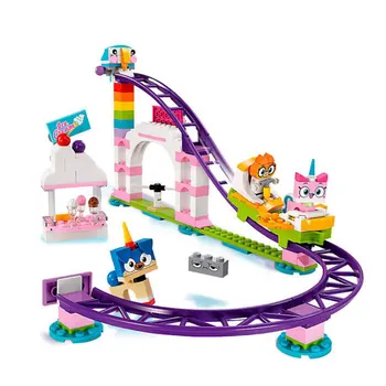 

359pcs Unikitty Cat Unikingdom Fairground Fun Brick Box Building Blocks Compatible Movie 41456 Brick Toys for children