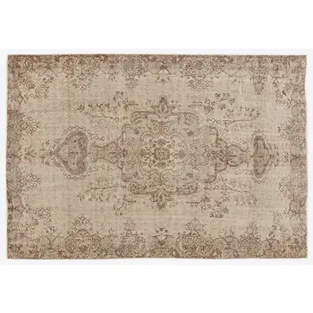 

Handmade Beige Vintage English English Area Rug 190x280 Cm-6'3''X9'2''