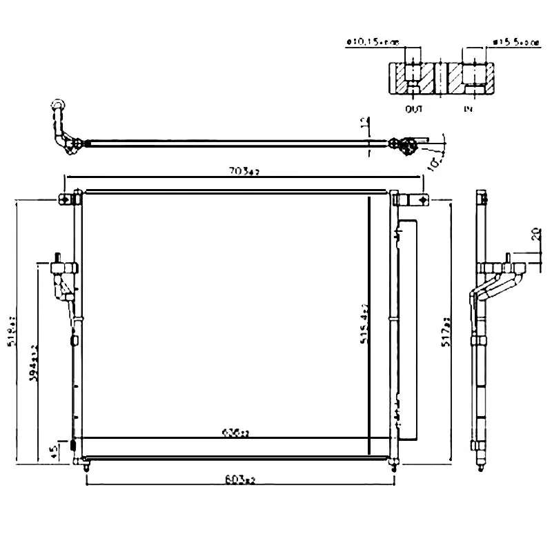 AC кондиционер A/C конденсаторный радиатор для MAZDA BT-50 BT50/Ford RANGE 2,2 2,5 3,2 11-17 AB3919710AA AB3919710AB UC9M61480A