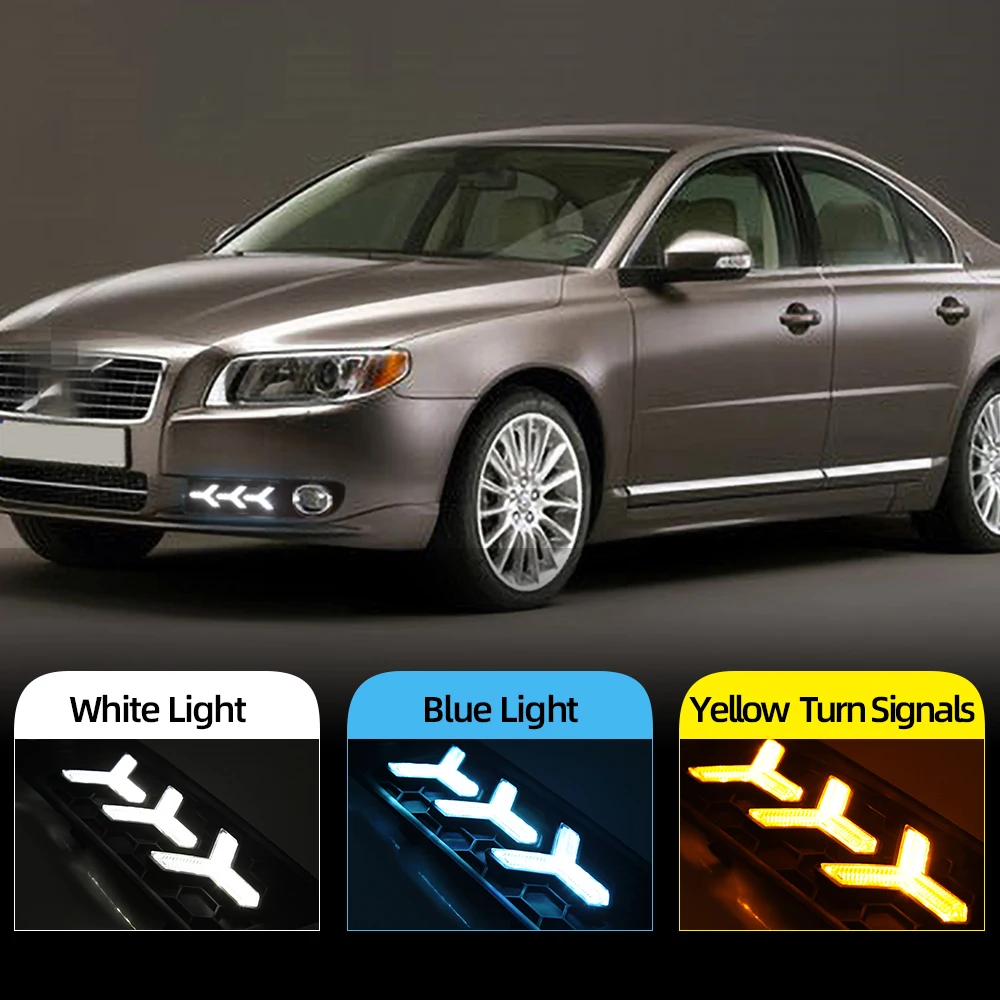 Car Flashing 2pcs Drl For Volvo S80 2009 2010 2011 2012 2013 Car Led