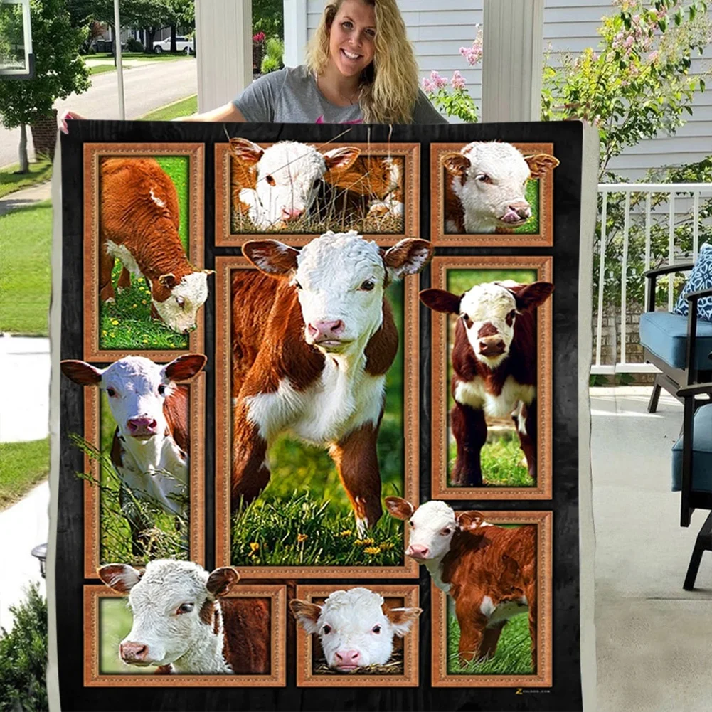 Мягкое Флисовое одеяло Hereford из шерпы премиум-класса для крупного рогатого скота |