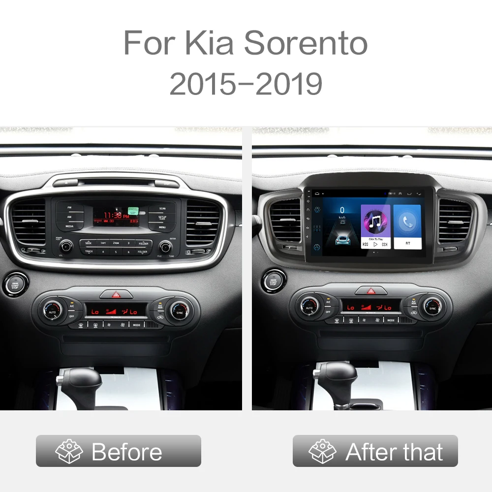 2 Din Android 8,1 GO Автомагнитола для Kia Sorento- автомобильный навигатор gps Радио стерео Мультимедиа Поддержка 4G SIM плеер 10,1“
