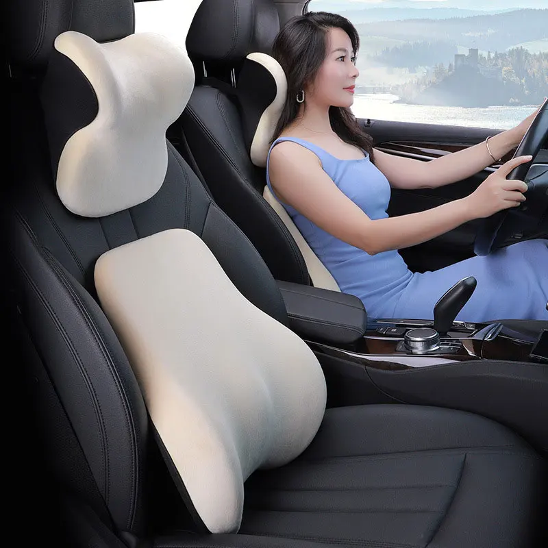 Car Neck Pillow Lumbar Support Headrest Support Soft Neck Pillows