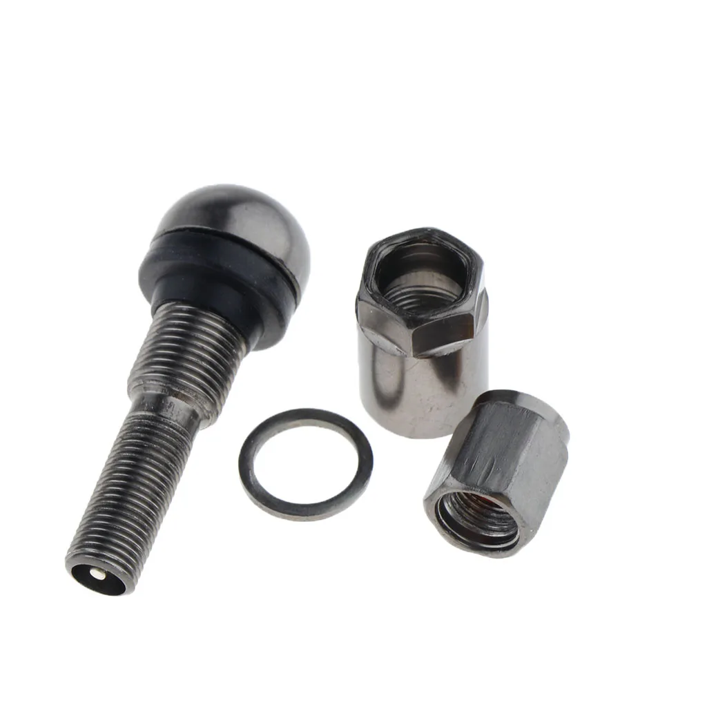 4x Bolt-in Car Auto Aluminum Tubeless Wheels Tire Valve Stems+Dust Cap