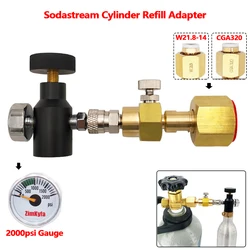 Sodastream Sparking Water Maker Fizzy Drink CO2 Carbonator Cylinder Tank Refill Adapter Fill Adaptor Filling station