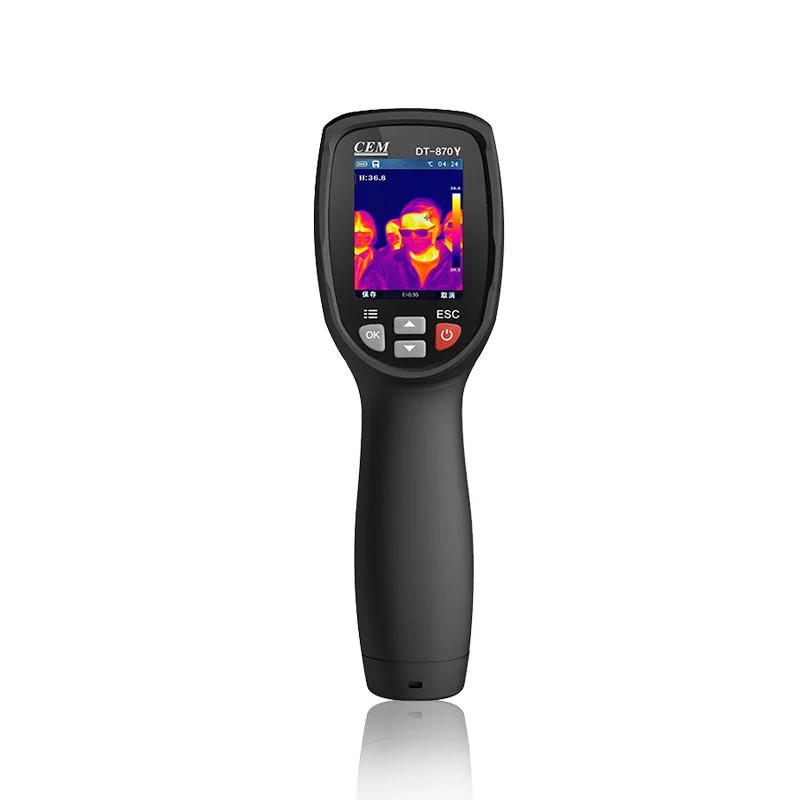 

CEM DT-870Y Hand-held Human Body Temperature Measurement Tool Infrared Thermal Imager Live Display Alarm