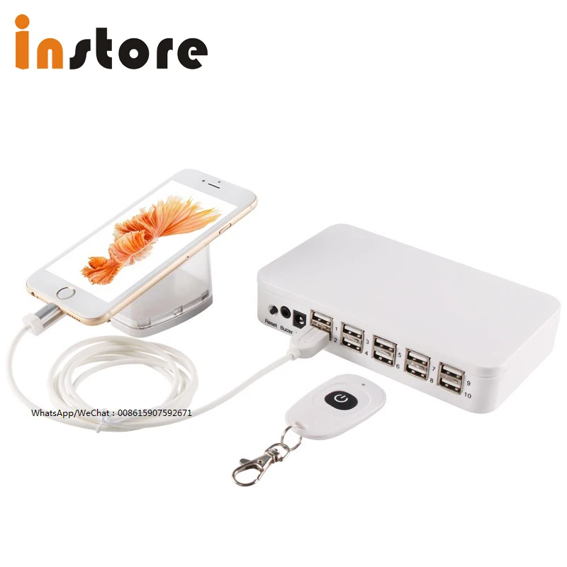 Mobile Phone 10 Ports Security Alarm Controller Cell Anti Theft Display Holder Stand | Безопасность и защита