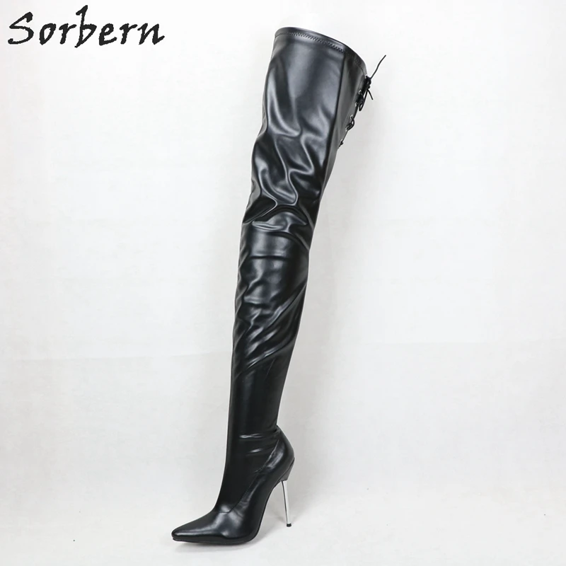 thigh length leather boots