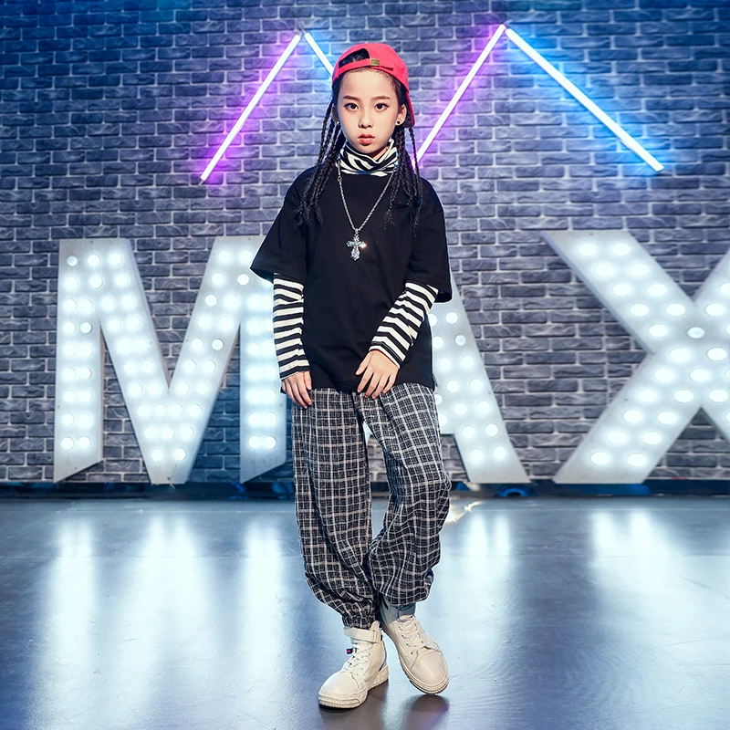 Одежда для джазовых танцев девочек Детский костюм уличных наряд выступлений в