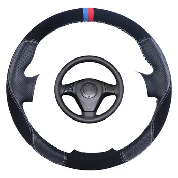 

Artificial leather car steering cover hand-stitched steering wheel braid for Old Mazda 3 Mazda 5 Mazda 6 2003-2009