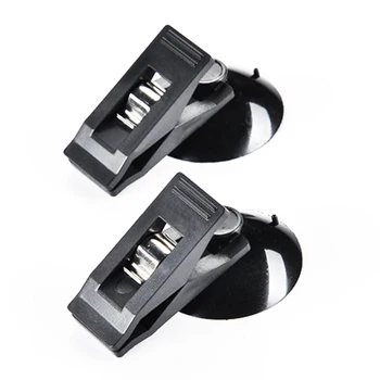 

1 Pair Car Interior Window Clip Mount Black Suction Cap Clip Plastic Sucker Removable Holder For Sunshade Curtain Towel Ticket