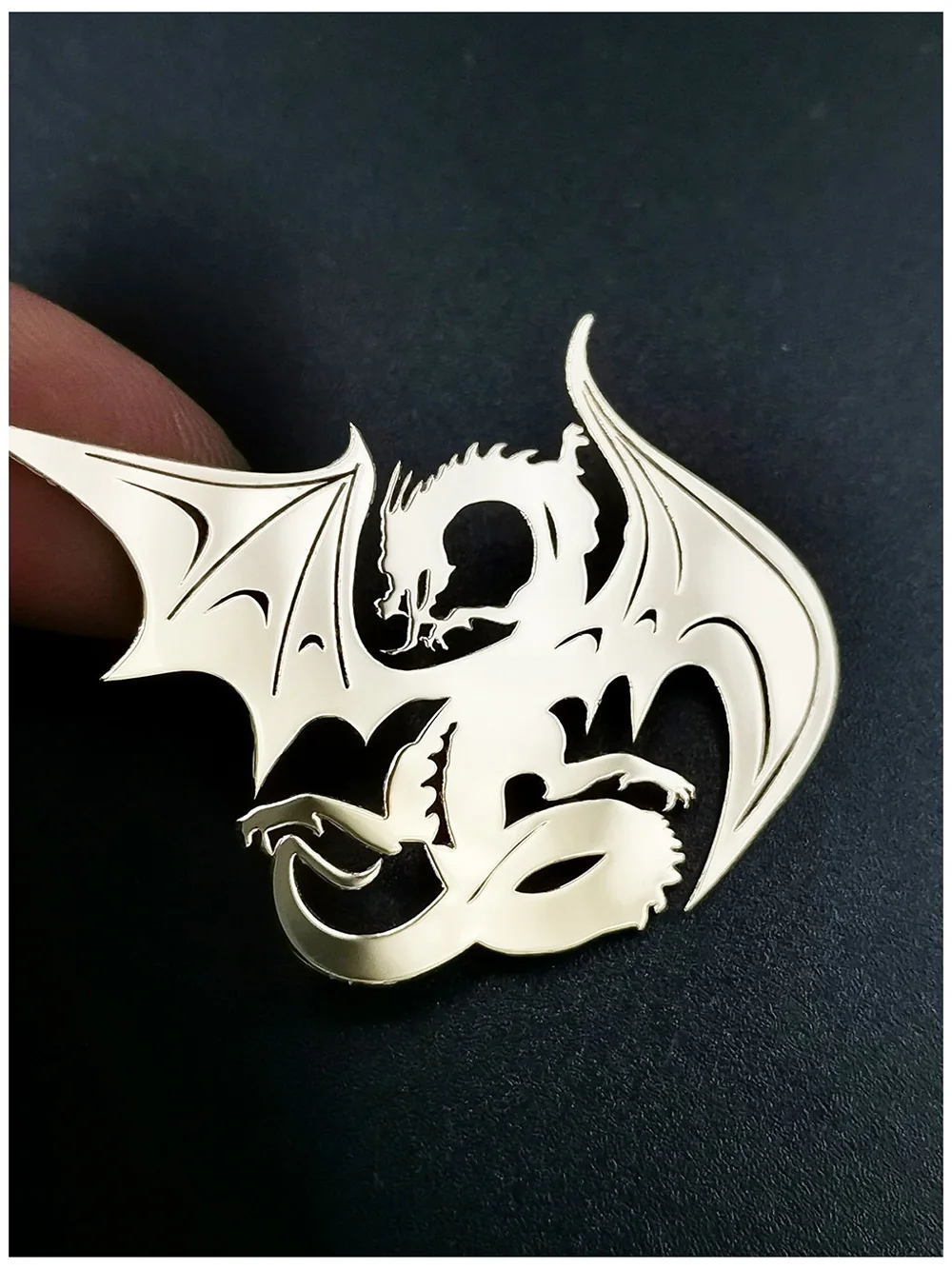 2 pçs de metal auto adesivo dragão emblema chrome decalques caixa caso