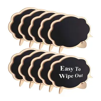 

10Pcs Rectangle Wooden Mini Blackboard For Wedding Party Decorations Chalkboards Message Board