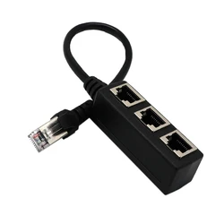 Connecteur Ethernet répartiteur de réseau adaptateur 1 mâle à 3 femelles, 1 pièce, RJ45 LAN, accessoire d'extension de réseau, 