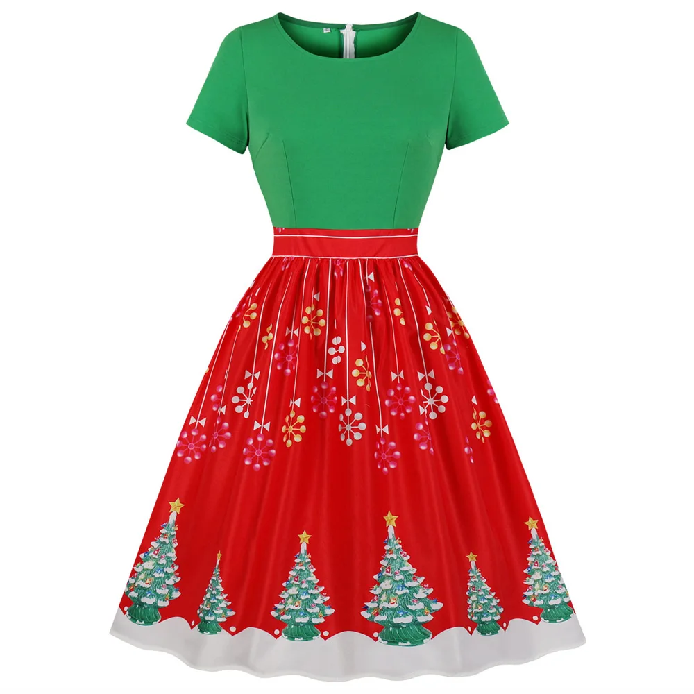 short sleeve christmas dress