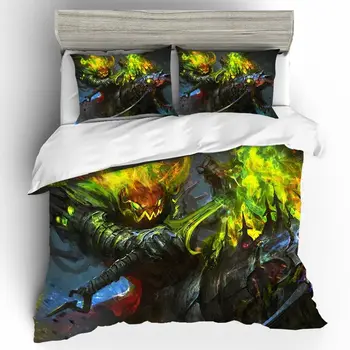 

Duvets Linen Kid Sets Bed Linen Duvet Cover Halloween Home Textiles Bed Linen Set Nightmare Before Christmas 3D Queen King Size