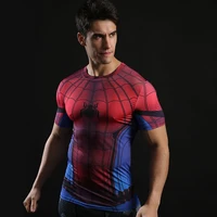 Compression Running shirt Men 3D Printing Short Sleeve Sport Acitve Wear for Male Gym Clothing Fitness Bodybuilding Workout Tops