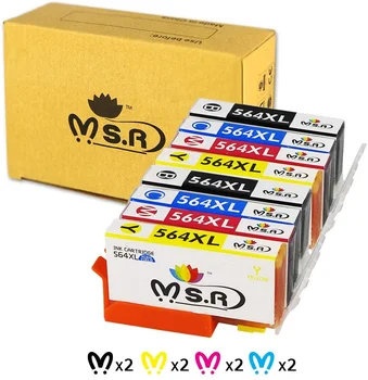 

MS.R Compatible Ink Cartridge Replacement for HP 564 564 XL 4 Color, Use for HP Photosmart 7520 6520 5520 6525 7525 5510 6510 75