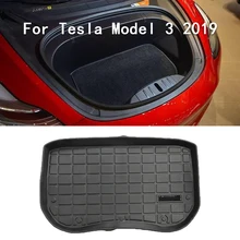 Для Tesla модель 3 TPE материал перед передним и задним грузовым лотком, коврик для багажника, черные резиновые водонепроницаемые коврики, автомобильные аксессуары